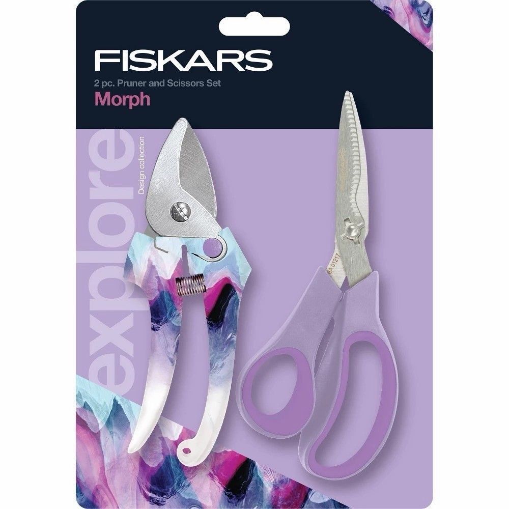 Fiskars Explore Bypass Pruner & Vegetable Shears Set 2pc New